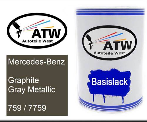 Mercedes-Benz, Graphite Gray Metallic, 759 / 7759: 500ml Lackdose, von ATW Autoteile West.